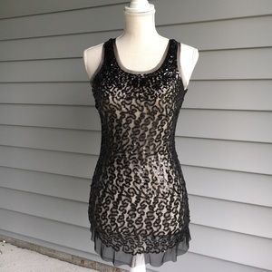 Black Sequin Tank Top